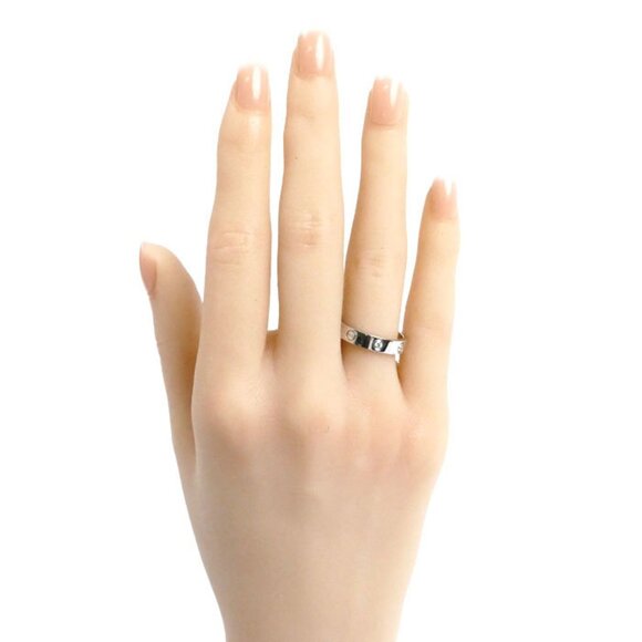 CARTIER 18k Silver Diamond Love Ring - Picture 7 of 8